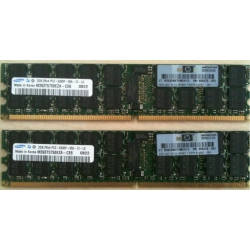 HP 4GB (2 X 2GB) 667MHZ PC2-5300P ECC REG CL5 DDR2 SDRAM DIMM PN: SB 405476-051